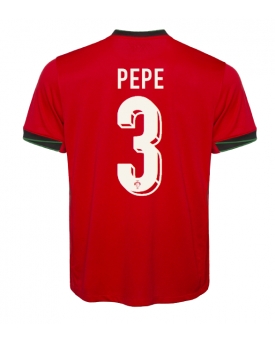 Portogallo Pepe #3 Maglia Gara Casa Repliche Europei 2024